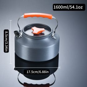 1pc Outdoor Cookware; Portable Pot Set Camping Cookware Equipment; Cassette Stove Kettle Camping Tableware 1600ml/54.1oz