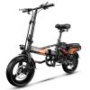 Electric Bike 400W Electric Commuter Bikes;  Folding Mini Ebike 14'' Electric Bicycle with 48V 20Ah Battery;  21MPH Adults/Teens City E Bike