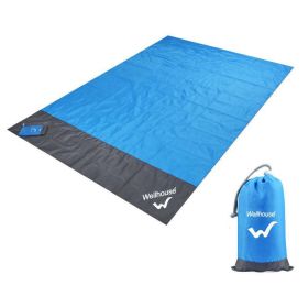 Camping Mat Waterproof Beach Blanket Outdoor Portable Picnic Ground Mat Mattress (Style: 200CMx210CM, Color: Blue gray)